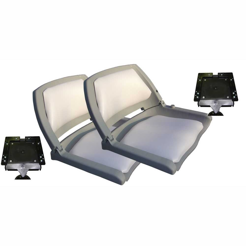 Sièges conforts pivotants pour barque de pêche Silurine Pack Plus 400