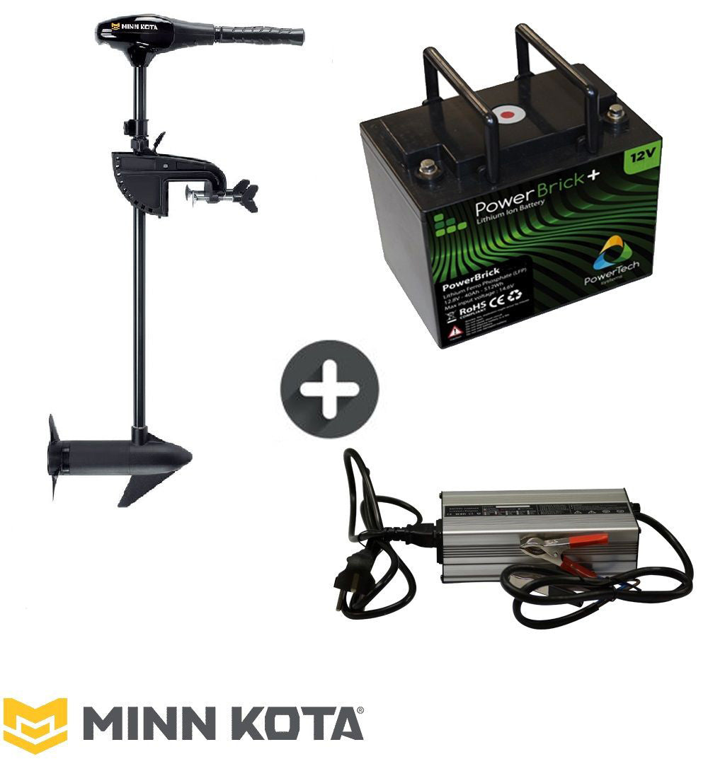 Pack Endura C2 V2 12V Minn Kota + batterie Lithium + chargeur