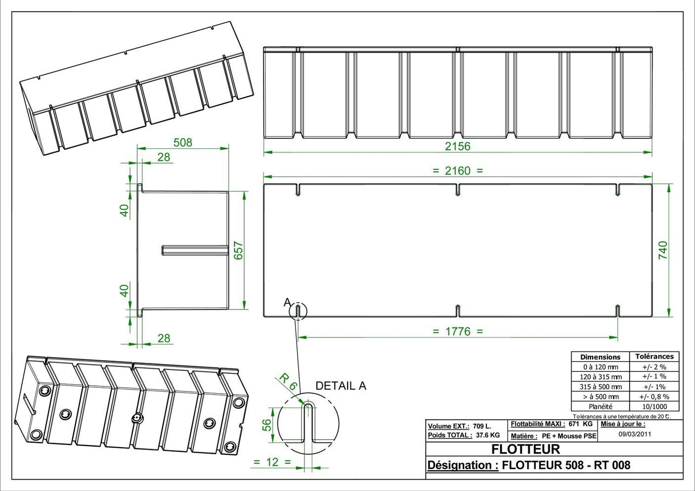 Flotteurs Moussés F508