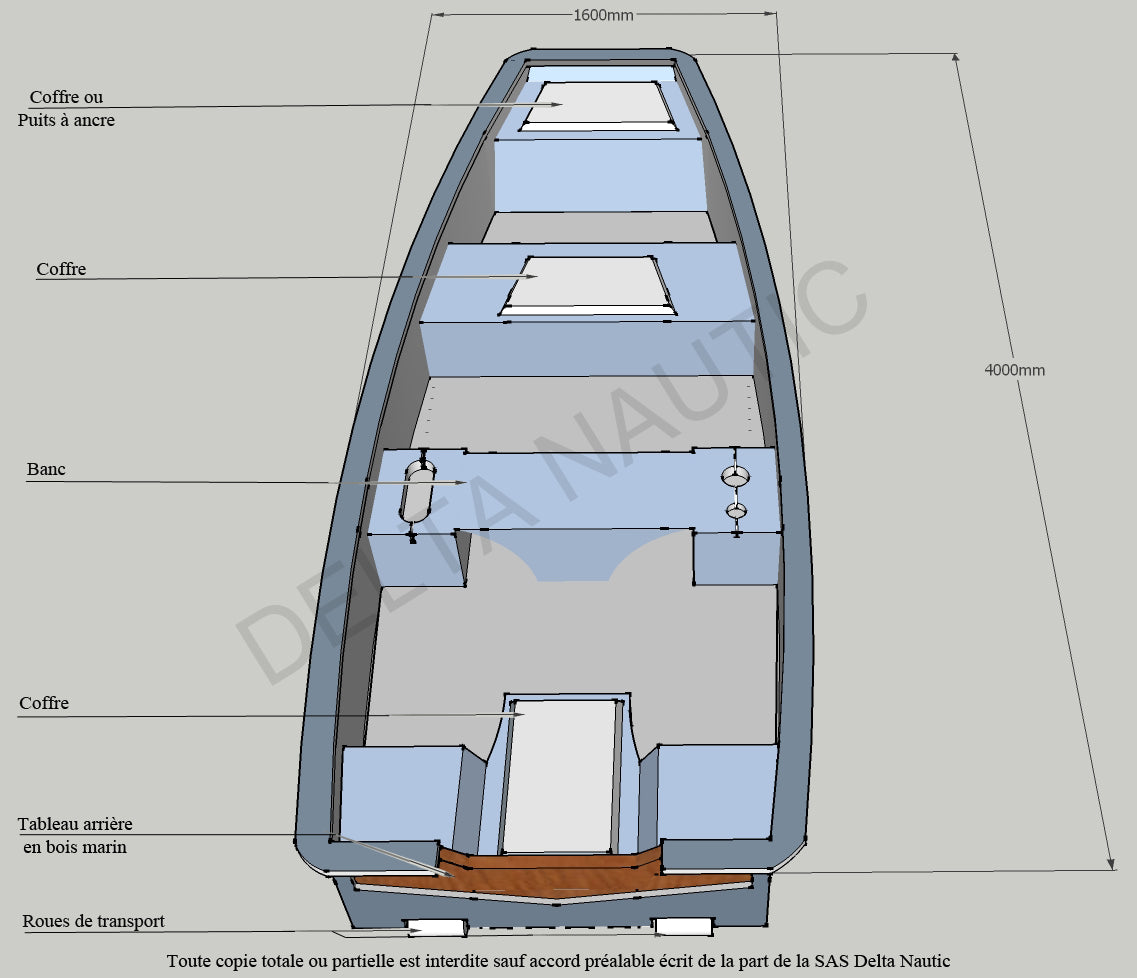 Autocollant Humminbird Silurine 4m Titanium : barque ultra stable