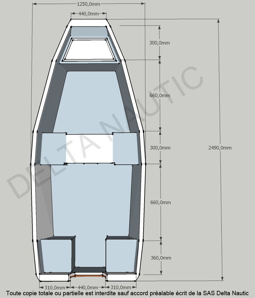 La barque Rapide 249 verte