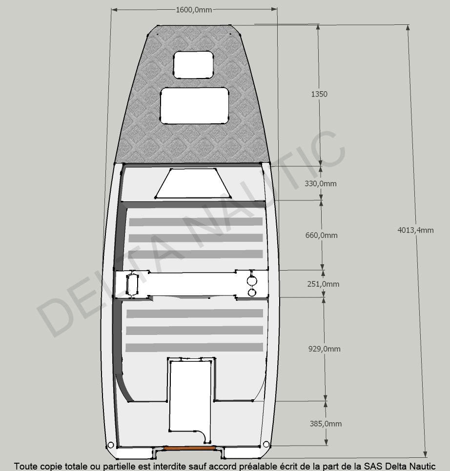 Pack n°1 barque Silurine 4 m Bass Boat