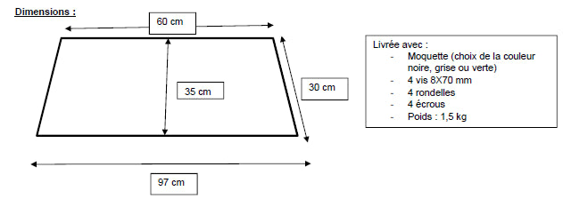 Mini plateforme Bass Boat 4m