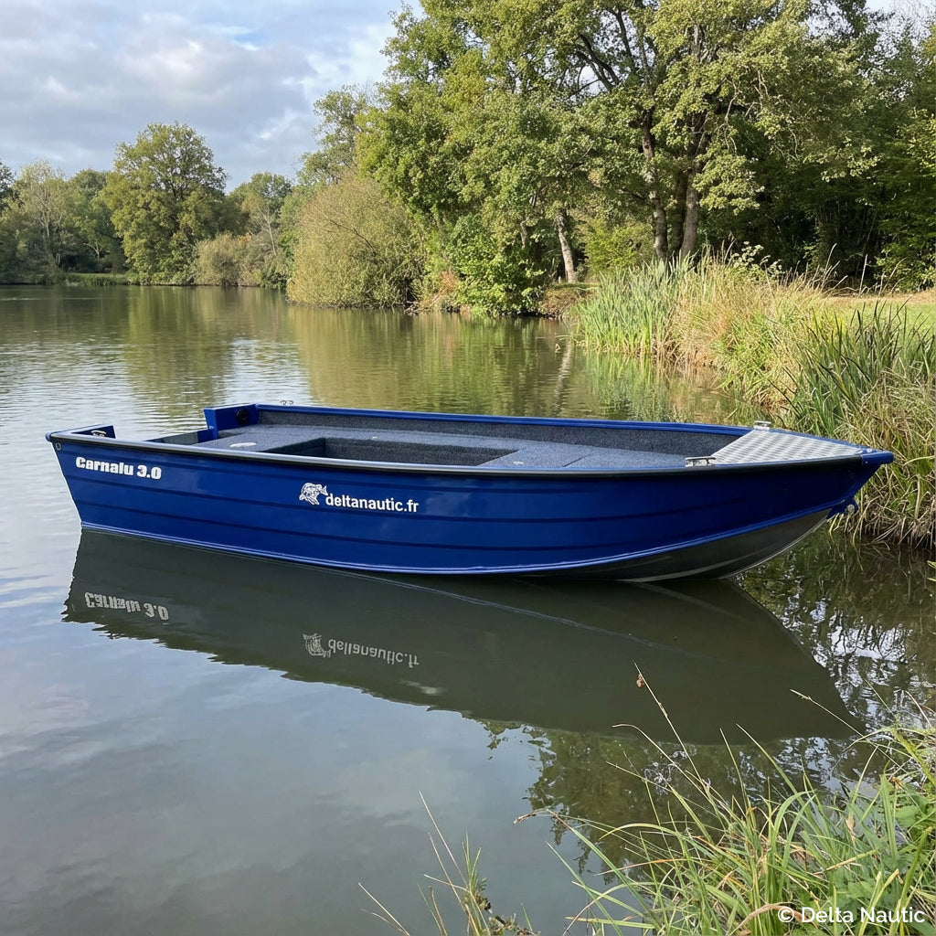 Barque Bass Boat aluminium 420 Carnalu 3.0 avec options remorque et moteurs hors bord personnalisable