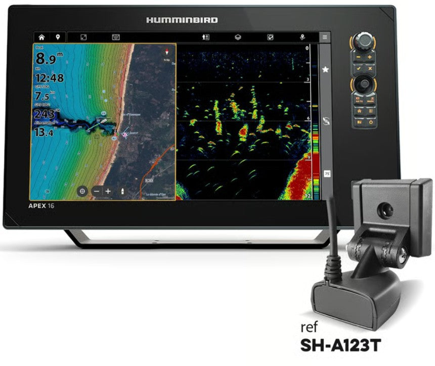 Combine-sondeur-GPS-Humminbird-Apex-16-2D-TA
