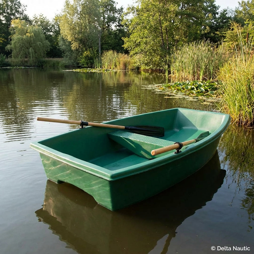 La barque Annexe 2 00m verte dans un lac