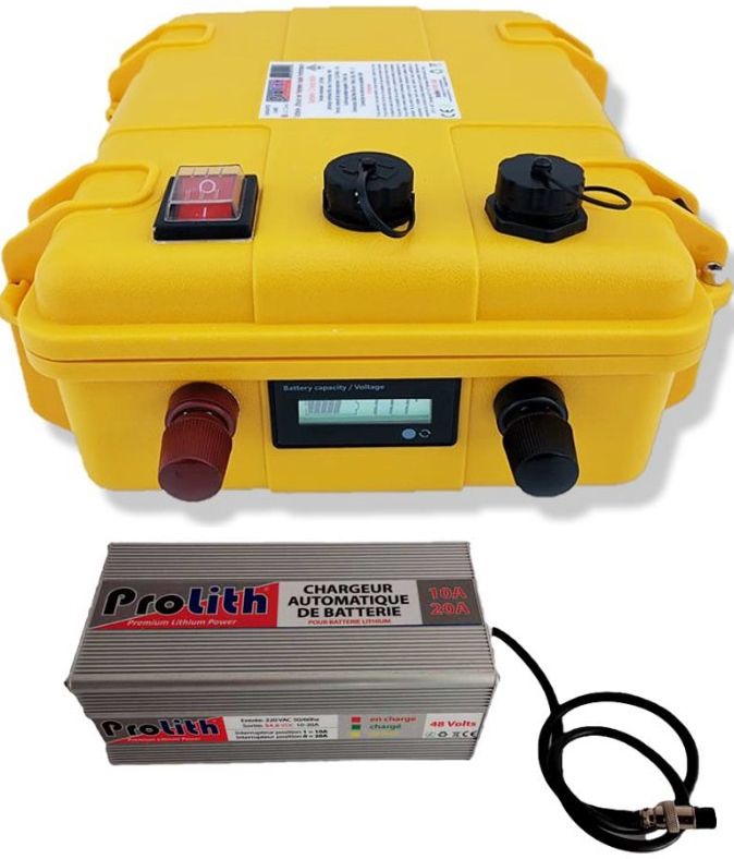 Valise batterie lithium 60A avec sortie régulée