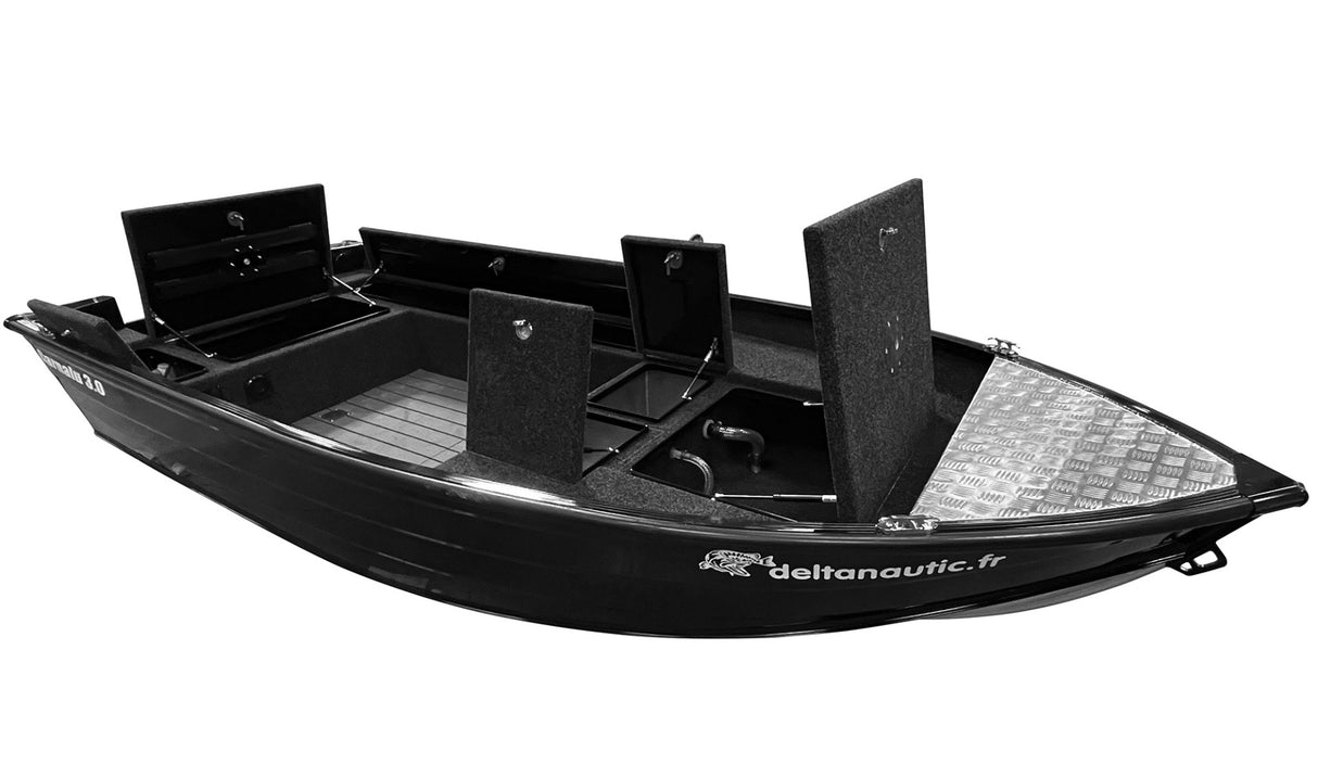 Barque Bass Boat aluminium 420 Carnalu 3.0 avec options remorque et moteurs hors bord personnalisable