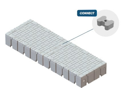 Connexion complète pour ponton modulaire