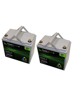 Lot de 2 batteries lithium 12V 55Ah Powerbrick