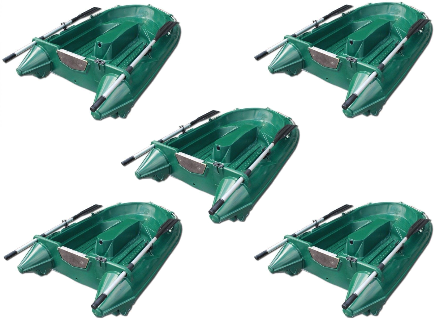 Lot de 5 Barques Armor Neptea 2,20m verte