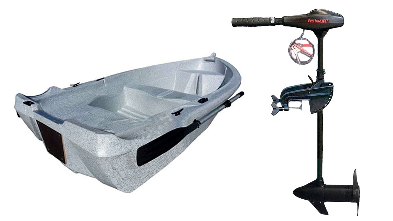 Barque N° 7 Fidèle titanium 2,49m et moteur Eco Booster 36 lbs