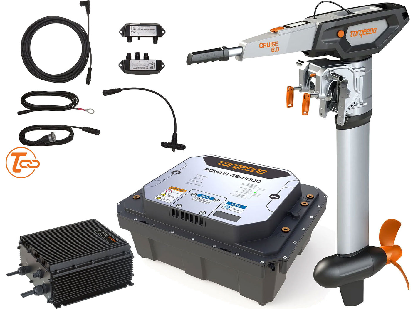 pack moteur electrique torqeedo cruise 6.0 avec batterie torqeedo et chargeur et passerelle torqlink