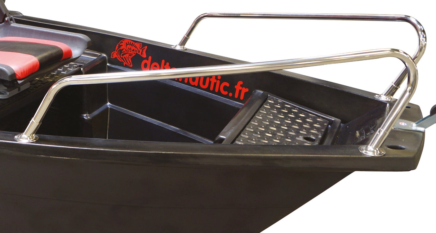 Paire de balcons avant en inox petit modèle pour barque