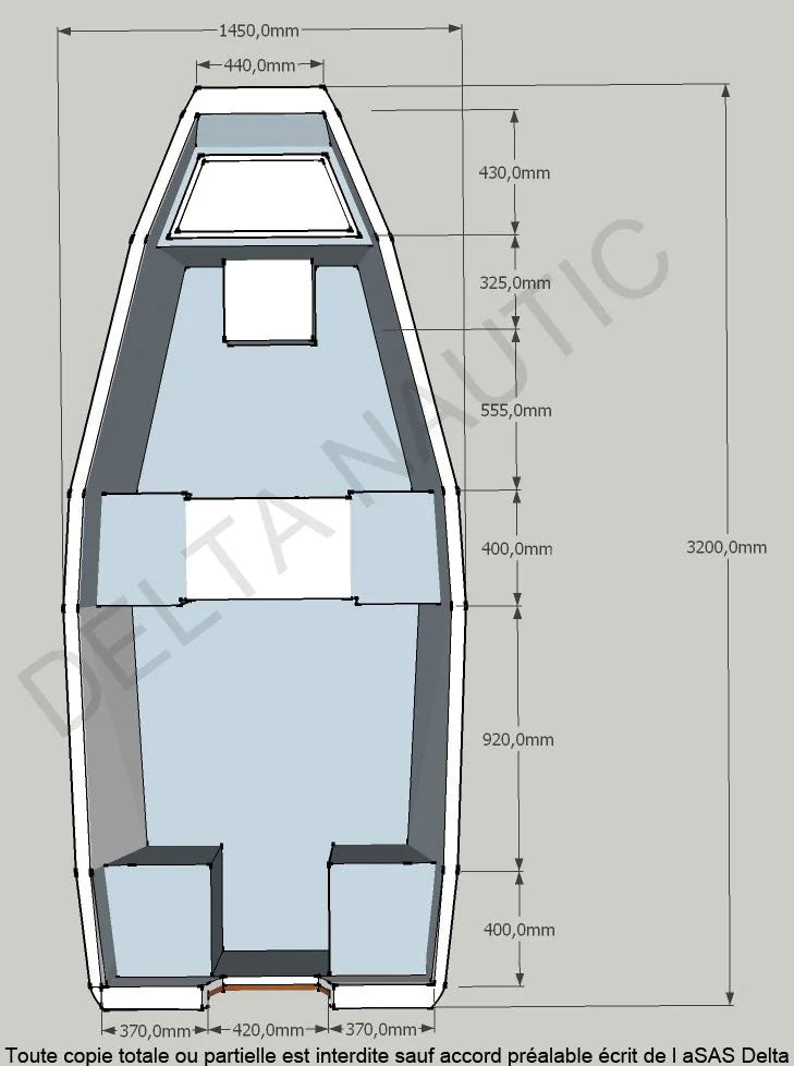 Dame de nage pour pack barque la Spacieuse 320 + remorque complète Nautic Plus + moteur thermique Mercury 3