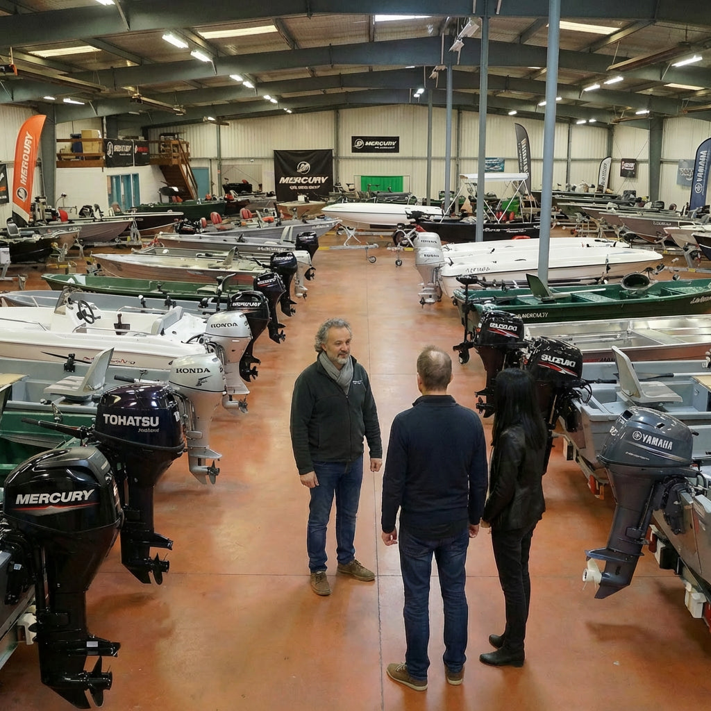 Destockage Barques de Pêche et de Promenade chez Delta Nautic