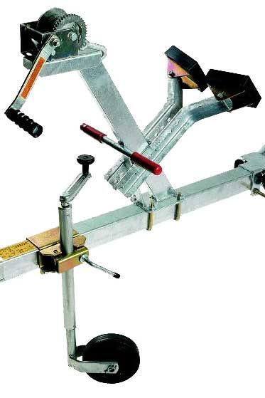 Treuil avec potence butée d'étrave roue jockey pour remorque