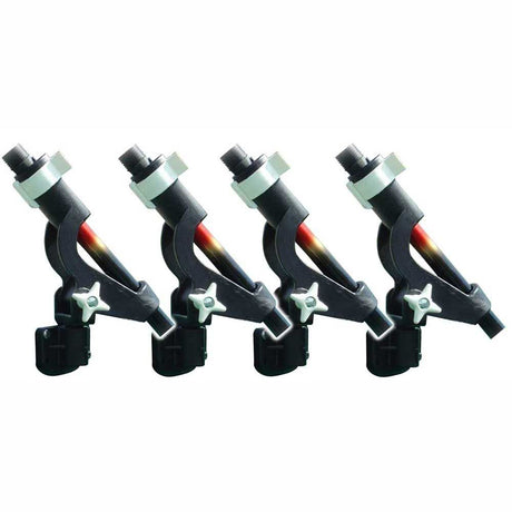 4 supports de cannes pour Pack Silurine 4m Bass Boat Blacky