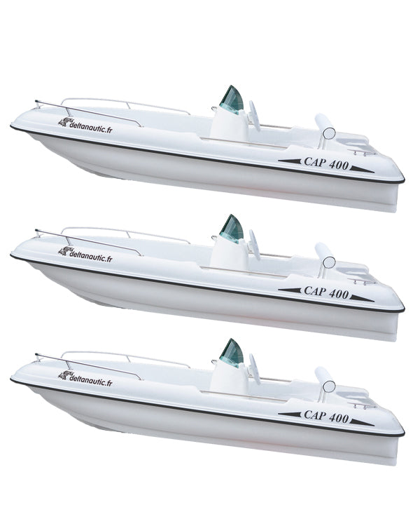 Lot 3 bateaux Rigiflex Cap 400 console