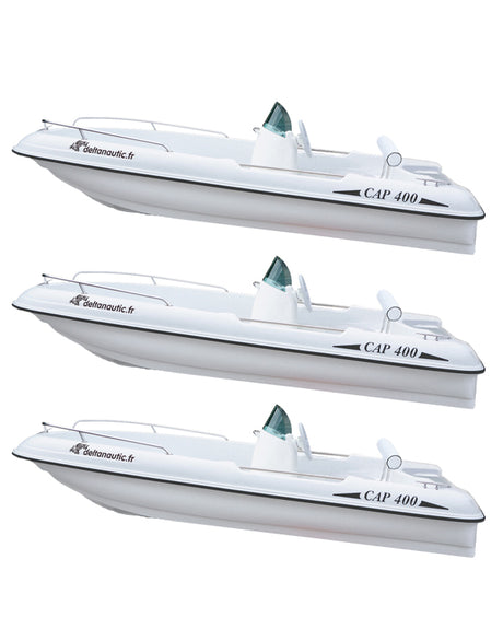 Lot 3 bateaux Rigiflex Cap 400 console