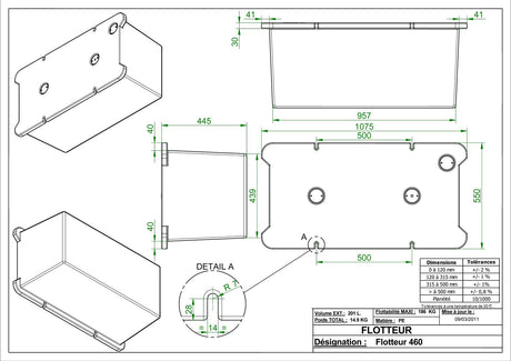 Flotteurs moussés F460