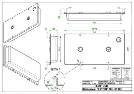 Flotteurs moussés F150