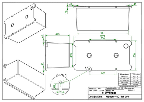 Flotteurs non moussés F460