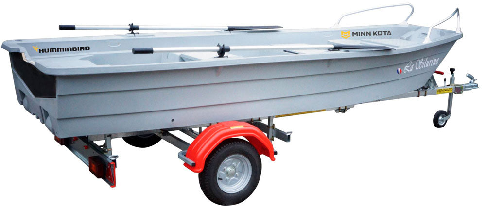 Barque de pêche Silurine 4m Titanium balcons et remorque Nautic plus