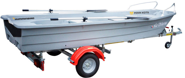 Barque de pêche Silurine 4m Titanium balcons et remorque Nautic plus