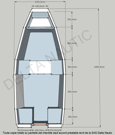 La barque Rapide 249 verte