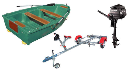 Pack barque Spécialiste 350 + remorque complète Nautic Plus + moteur thermique Mercury 3.5cv 4 temps