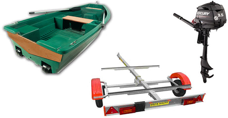 Pack barque la Rapide 249 + remorque standard Mecanorem + moteur Mercury 3,5cv 4 temps