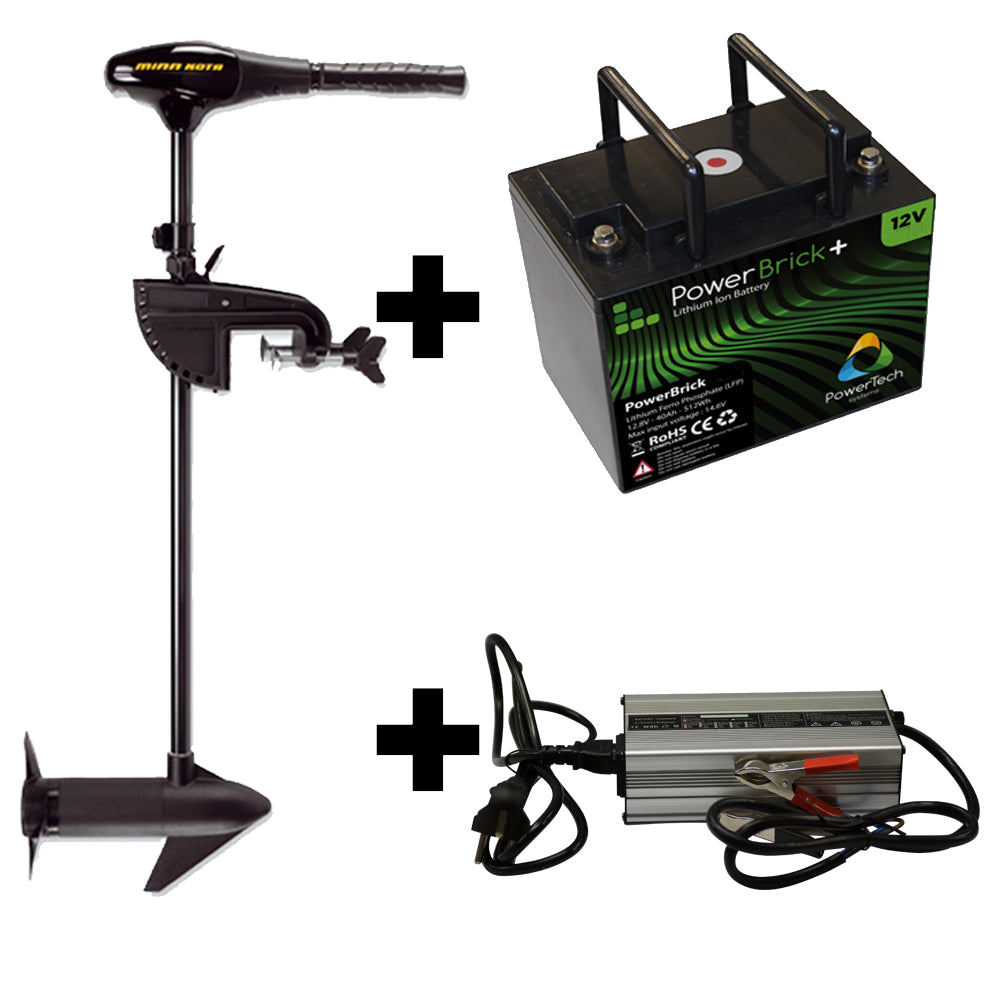 Pack Endura C2 V2 12V Minn Kota + batterie Lithium + chargeur