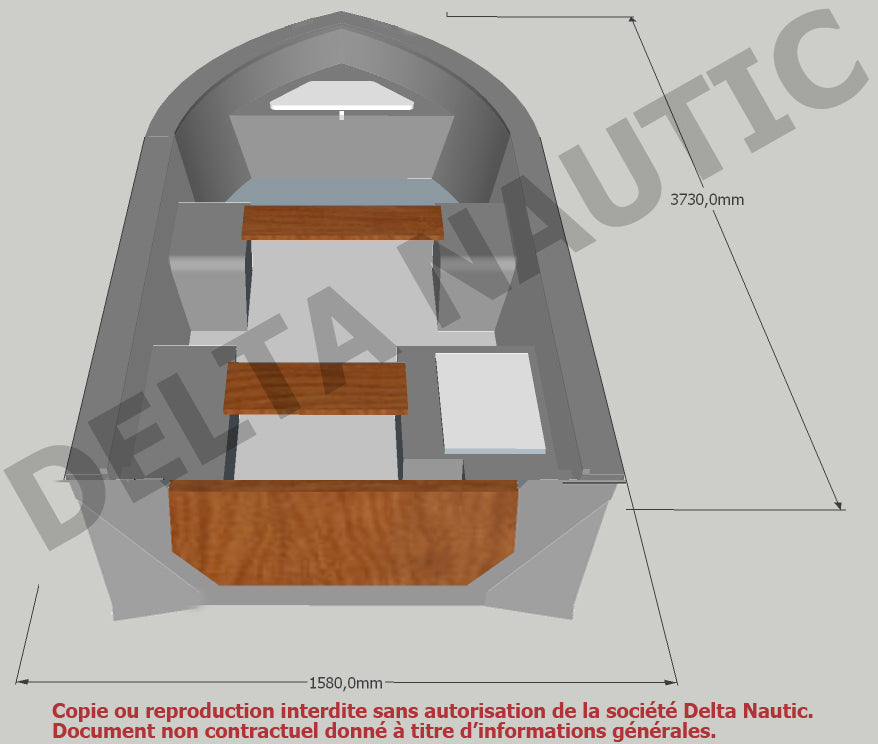 Pack barque Silurine Sport 3m73 + Mercury 6CV 4T+ remorque GT