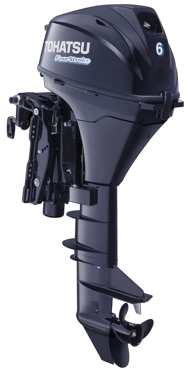 Moteur Tohatsu 6cv 4 temps bicylindres pour barque Rigiflex Cap 370 Console