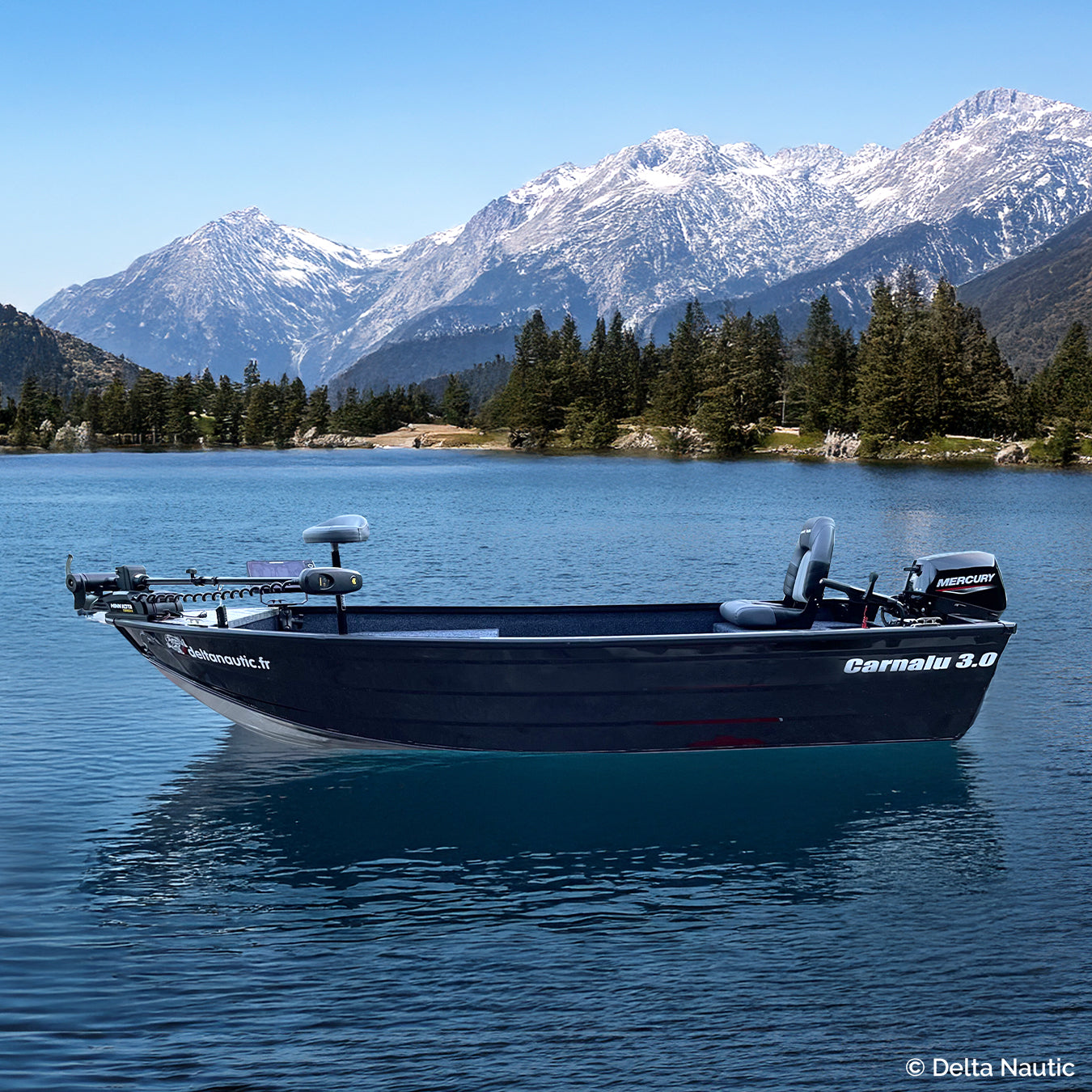 Barque Bass Boat aluminium 420 Carnalu 3.0 lac léman 