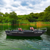 Pack Barque Silurine 4m Blacky + remorque GT + Moteur électrique Eco Booster V 55 Lbs 12V + Sièges + Balcons