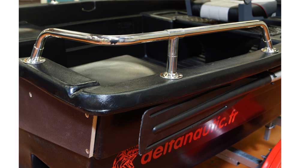 Balcon arrière inox pour barque