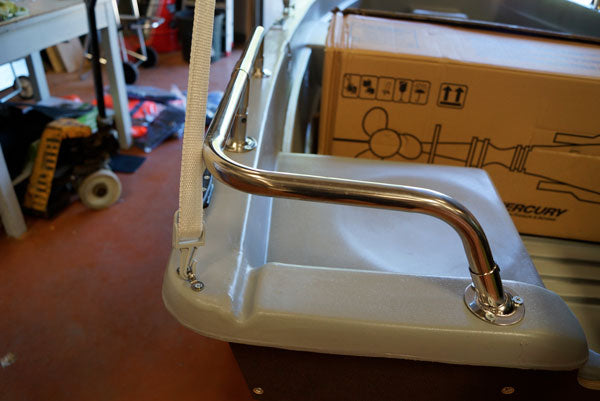 Balcon arrière inox pour barque