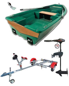 Barque la Rapide 2m49 moteur V 55 lbs et remorque Nautic Plus