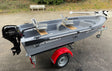 Barque Silurine Sport 373 Titanium + Remorque GT Grand Tourisme + 2 Sièges Conforts Luxes + 1 Hors Bord Tohatsu 6cv 4t Bi Cylindres + 1 Moteur Riptide Terrova 55 Lbs - Pack Exposition