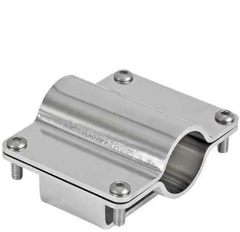 Bride pour fixation d'accessoires sur tube (main courante, balcon, roll bar)