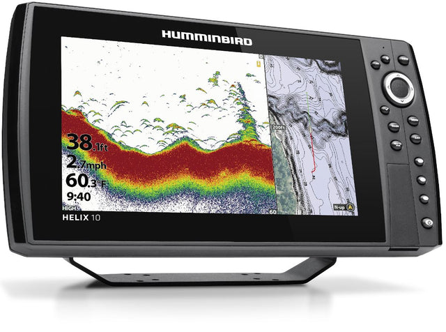 Combiné Humminbird Hélix 10 G4N CHIRP DS 2D + Sonde tableau arrière 140/240 KHz
