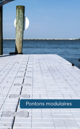 Ponton flottant avec pontons modulaires