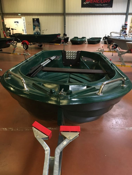 Modèle d'Expo Barque Falco 360 Verte + Remorque GT Grand Tourisme