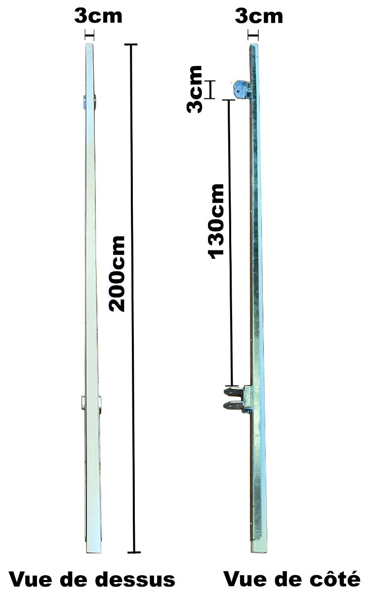 Glissière PVC pour remorque