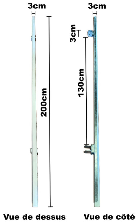 Glissière PVC pour remorque