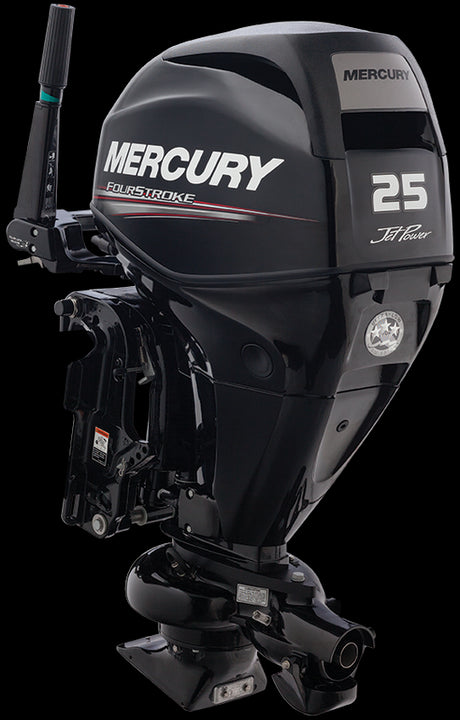 Mercury 25CV 4T Hydrojet EFI arbre long démarrage électrique barre franche trim