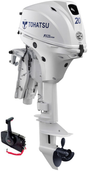Tohatsu 20CV 4T blanc arbre long démarrage électrique commande à distance power trim