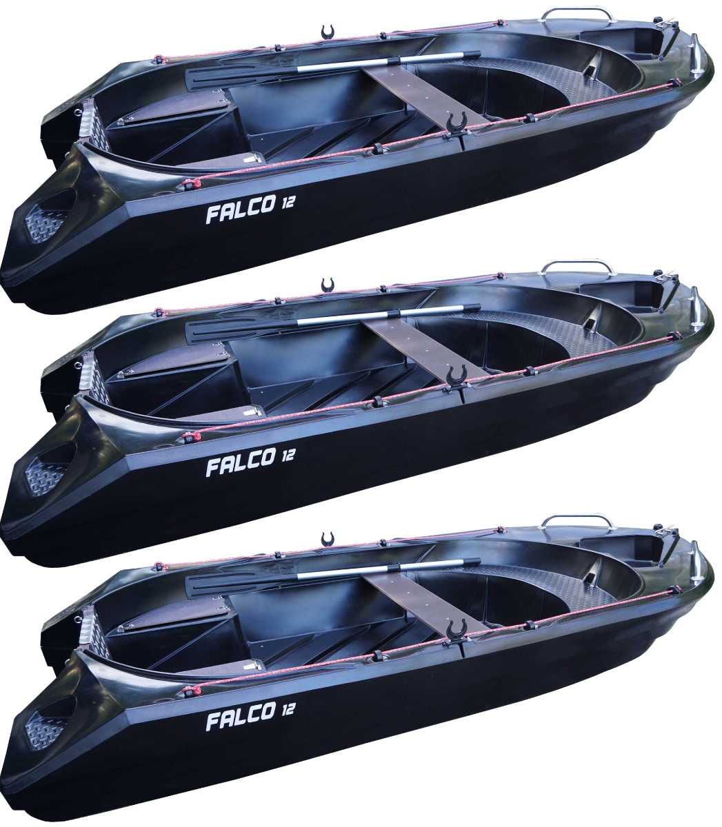 Lot de 3 Barques Falco 360 Blacky exclusivité Delta Nautic Offre Spéciale PROS